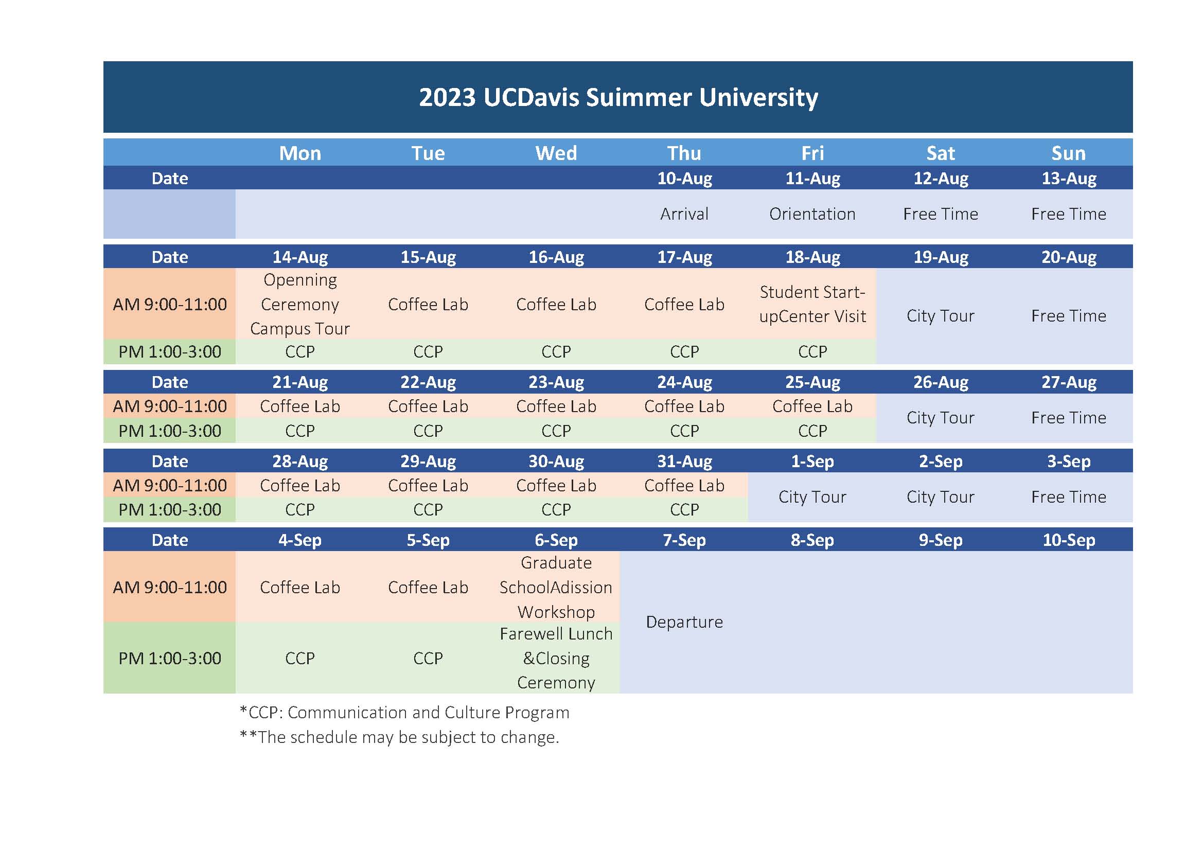 【OIA】2023 UCDavis Summer University Sign up!